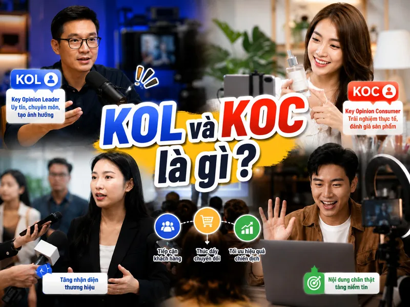 KOL và KOC là hai nhóm người ảnh hưởng quan trọng trong marketing hiện đại, giúp thương hiệu kết nối với khách hàng qua nội dung số.
