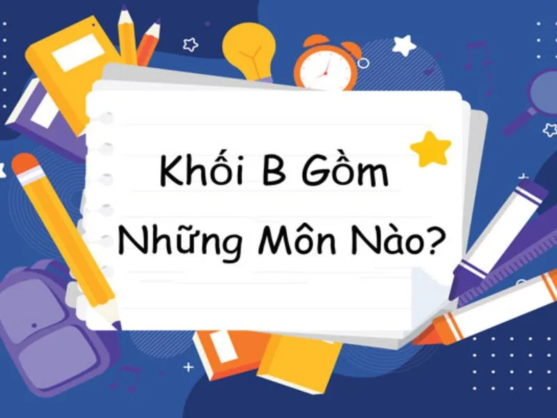 Thi khối B gồm những môn nào?